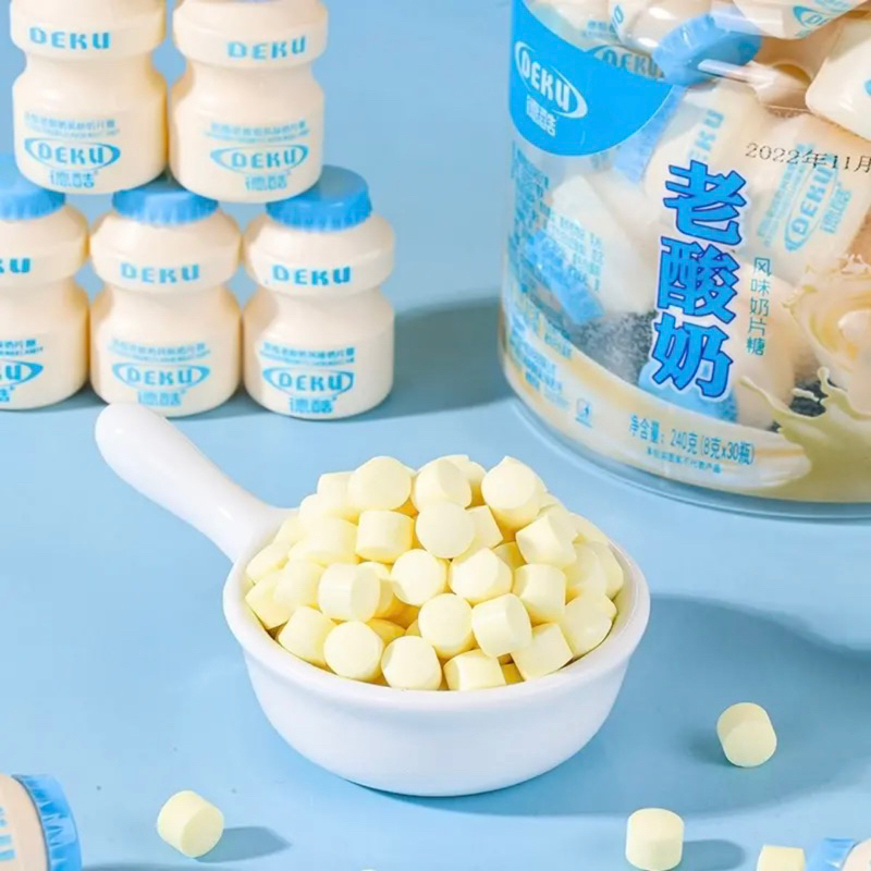 Hộp 20 Hũ Kẹo Sữa Chua Viên Nén DEKU HongKong ⭐Song.Thien.Shop✅