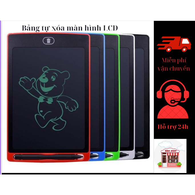 Bảng tự xóa thông minh LCD 8,5 inch giúp bé tránh xa điện thoại, ipad
