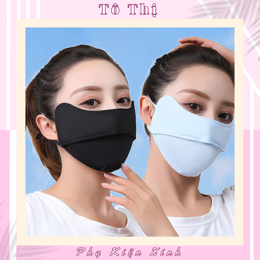 Khẩu trang chống nắng, khẩu trang chống tia UV UPF 50+ cả nam và nữ thích hợp có nhiều màu dày dặn thoáng khí - Tô Thị