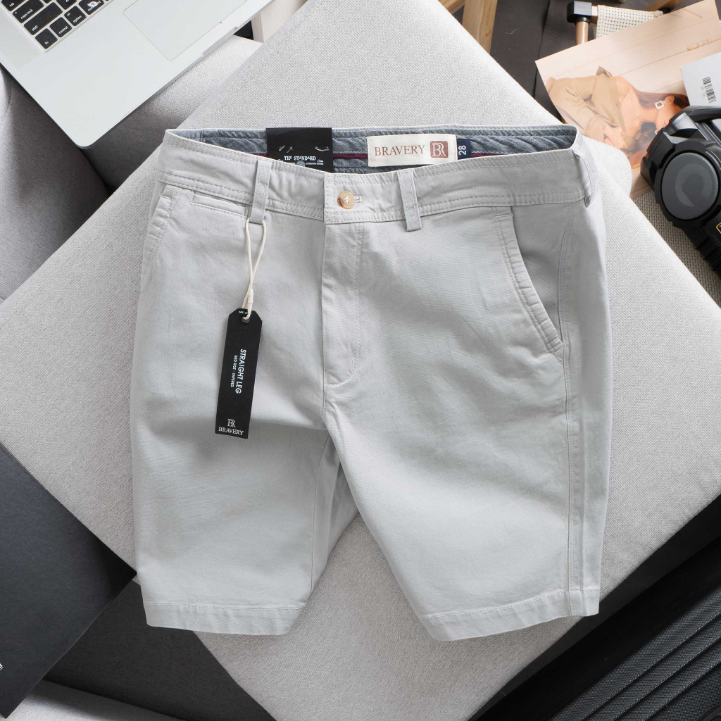 Quần short nam, Quần short kaki nam PANDO mềm mịn dày dặn, không nhăn, form regular fit - Menluk