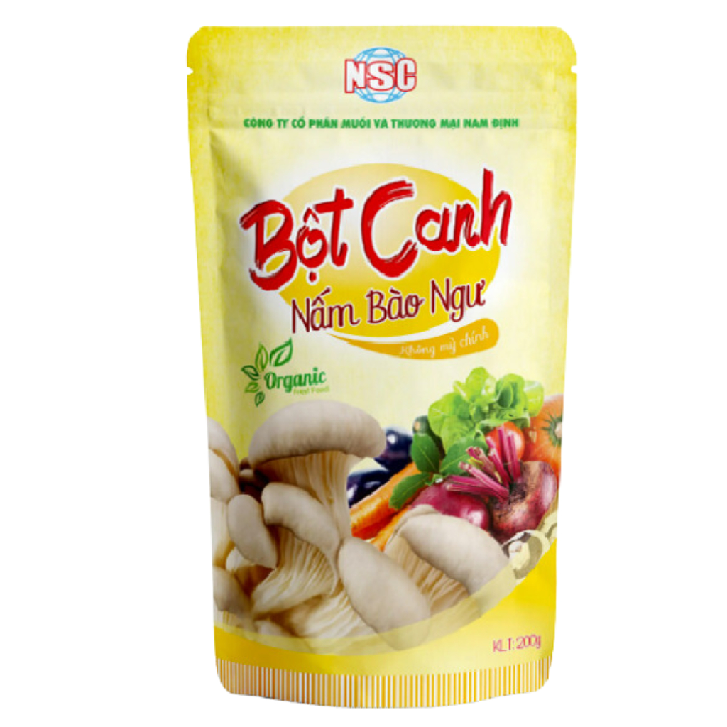 Bột canh Nấm Bào ngư  Organic không mì chính làm từ muối biển nhạt/ tốt cho người cao huyết áp, tiểu đường, ug thư