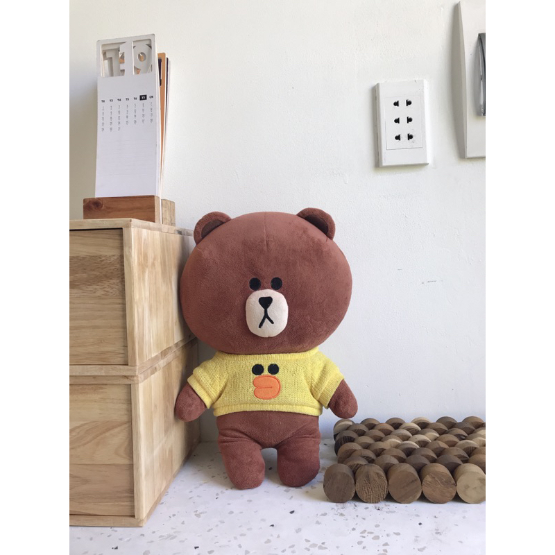 Gấu bông brown line áo vịt 40cm cute
