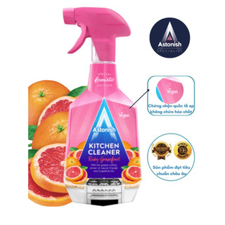 Bình xịt tẩy dầu mỡ hương chanh đào Astonish C3410 750ml