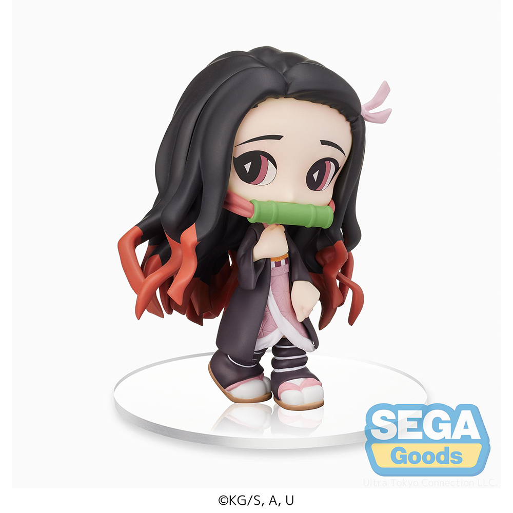 Mô hình nhân vật Nezuko Kamado hãng Sega, Kimetsu no Yaiba: Tip'n'Pop, size 12cm, anime figure chính hãng
