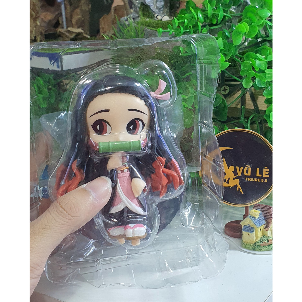 Mô hình nhân vật Nezuko Kamado hãng Sega, Kimetsu no Yaiba: Tip'n'Pop, size 12cm, anime figure chính hãng