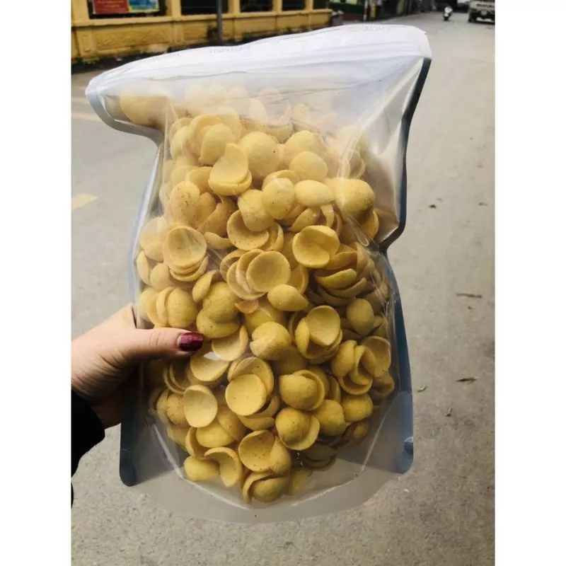 500g bim bim cánh sen vị phô mai đóng túi zip.