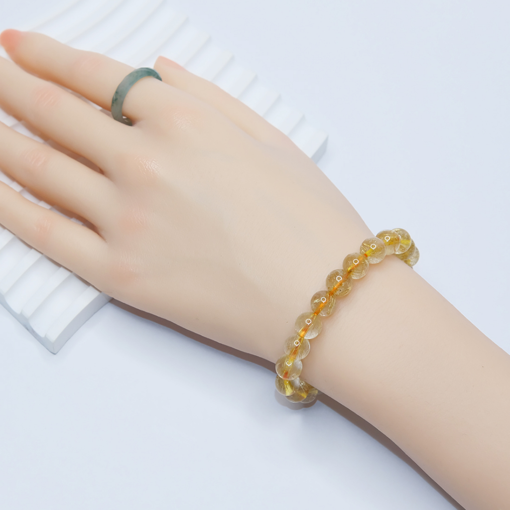 Vòng tay TA tóc vàng thiên nhiên thu hút thịnh vượng tài lộc UPCARA