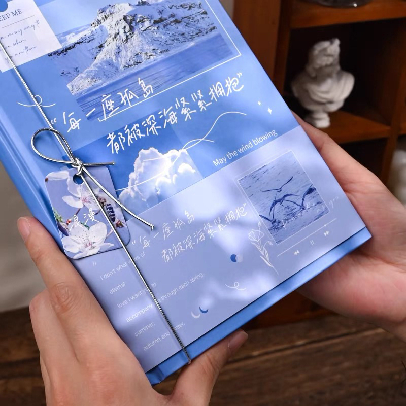 SỔ GHI CHÉP NHẬT KÍ BÌA CỨNG 192 TRANG MÀU XANH XINH XẮN
