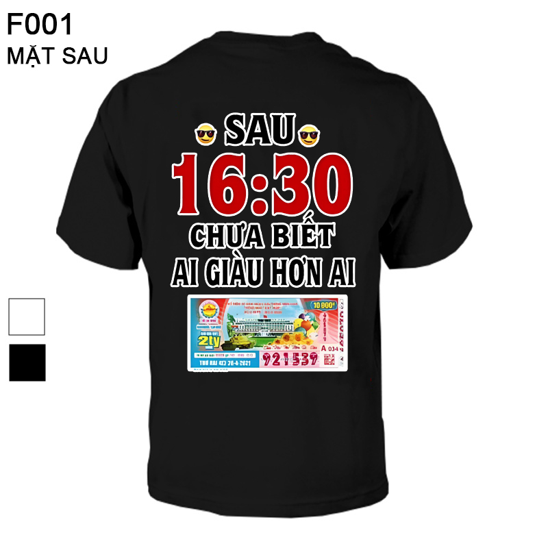 Áo thun nam in hình - Sau 16h:30 chưa biết ai giàu hơn ai
