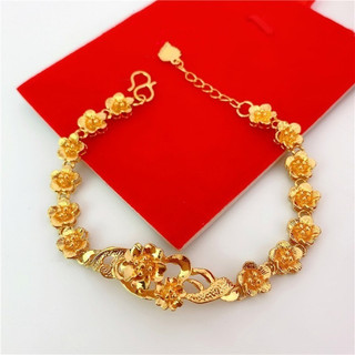  Lắc tay hoa mai mạ vàng 24k hoạ tiết full lắc rẻ đẹp Kami trang sức sỉ 