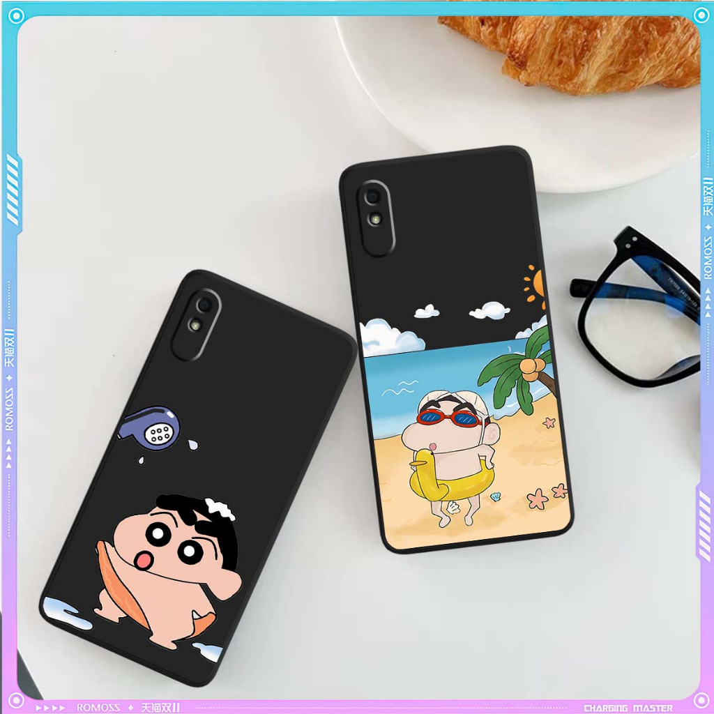 Xiaomi Redmi 9A Cạnh Vuông Bảo Vệ Cam /inh hình cậu bé Shin đáng yêu