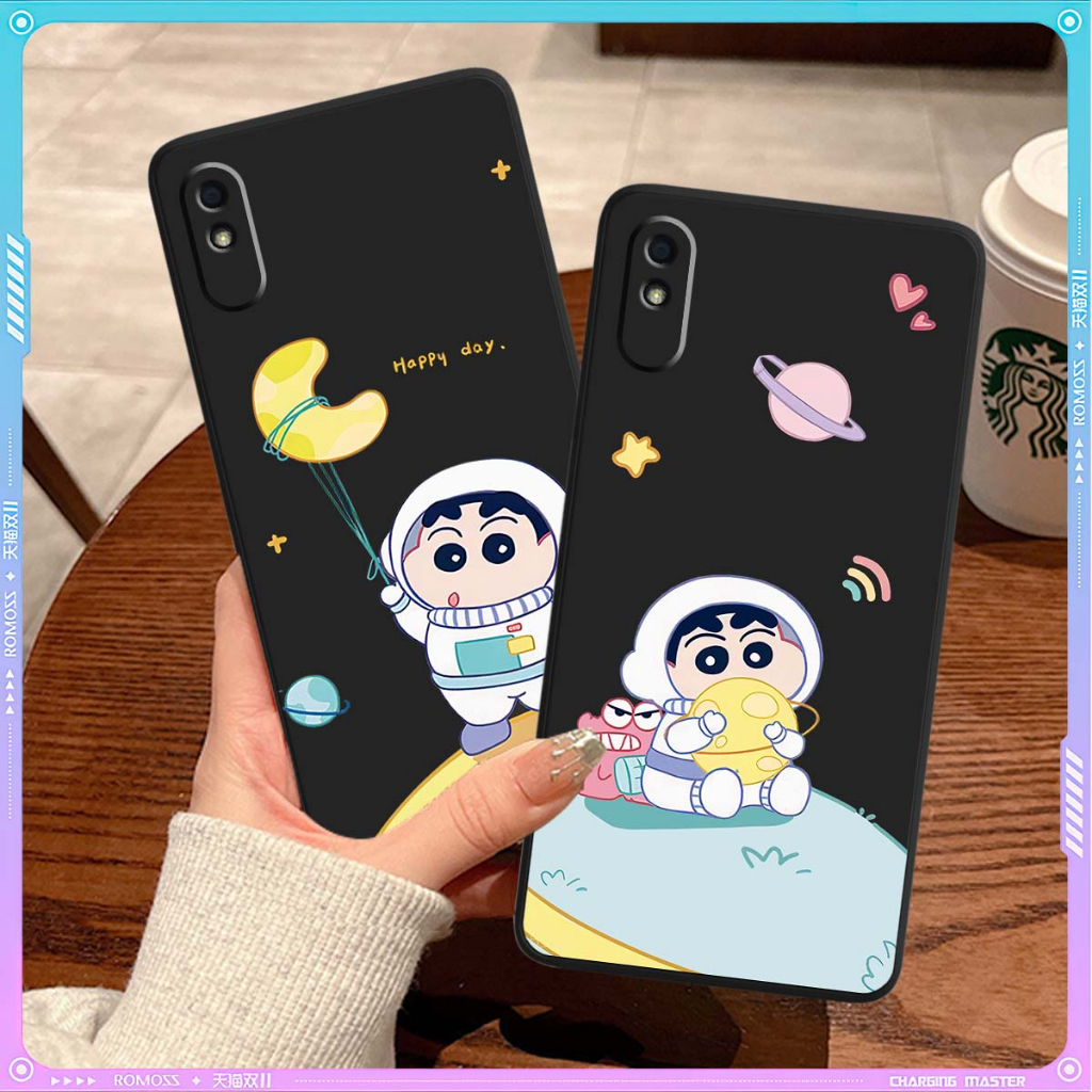 Xiaomi Redmi 9A Cạnh Vuông Bảo Vệ Cam /inh hình cậu bé Shin đáng yêu