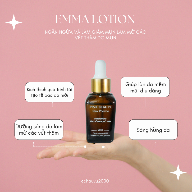 Serum dưỡng sáng hồng mờ thâm nhũ hoa  PINK BEAUTY giúp da sáng hồng 20ml