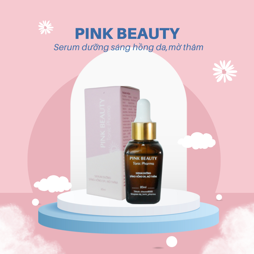 Serum dưỡng sáng hồng mờ thâm nhũ hoa  PINK BEAUTY giúp da sáng hồng 20ml