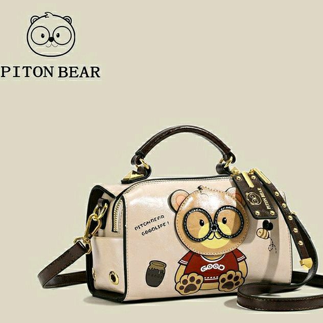 Túi Xách Đeo Chéo Nữ Thời Trang Chính Hãng Cream Bear PITON BEAR S6978