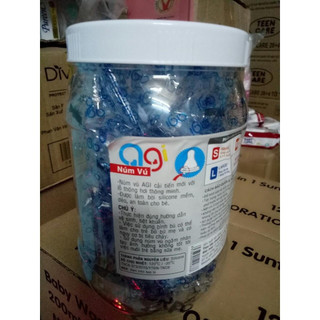 Núm vú ty, núm ti silicone cho bình sữa Agi cổ hẹp size S/M/L