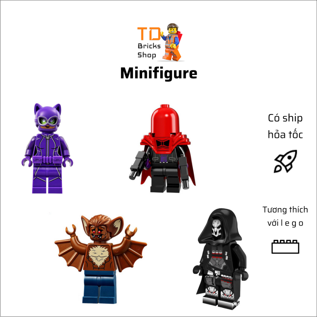 Minifigures, đồ chơi lắp ráp mô hình siêu anh hùng DC Comics tổng hợp PG8032, PG8040, PG8063