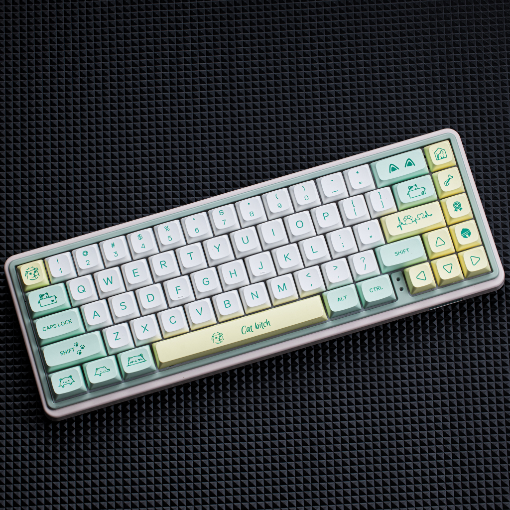 Keycap Cat Bitch | XDA Cat | Keycap nhựa PBT 131 nút in nhiệt Dyesub