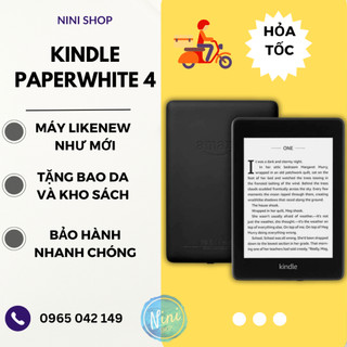 Máy đọc sách kindle paperwhite 4 giá rẻ, kindle paperwhite 4 likenew bản 8gb và 32gb b/h 6th tặng kèm bao da