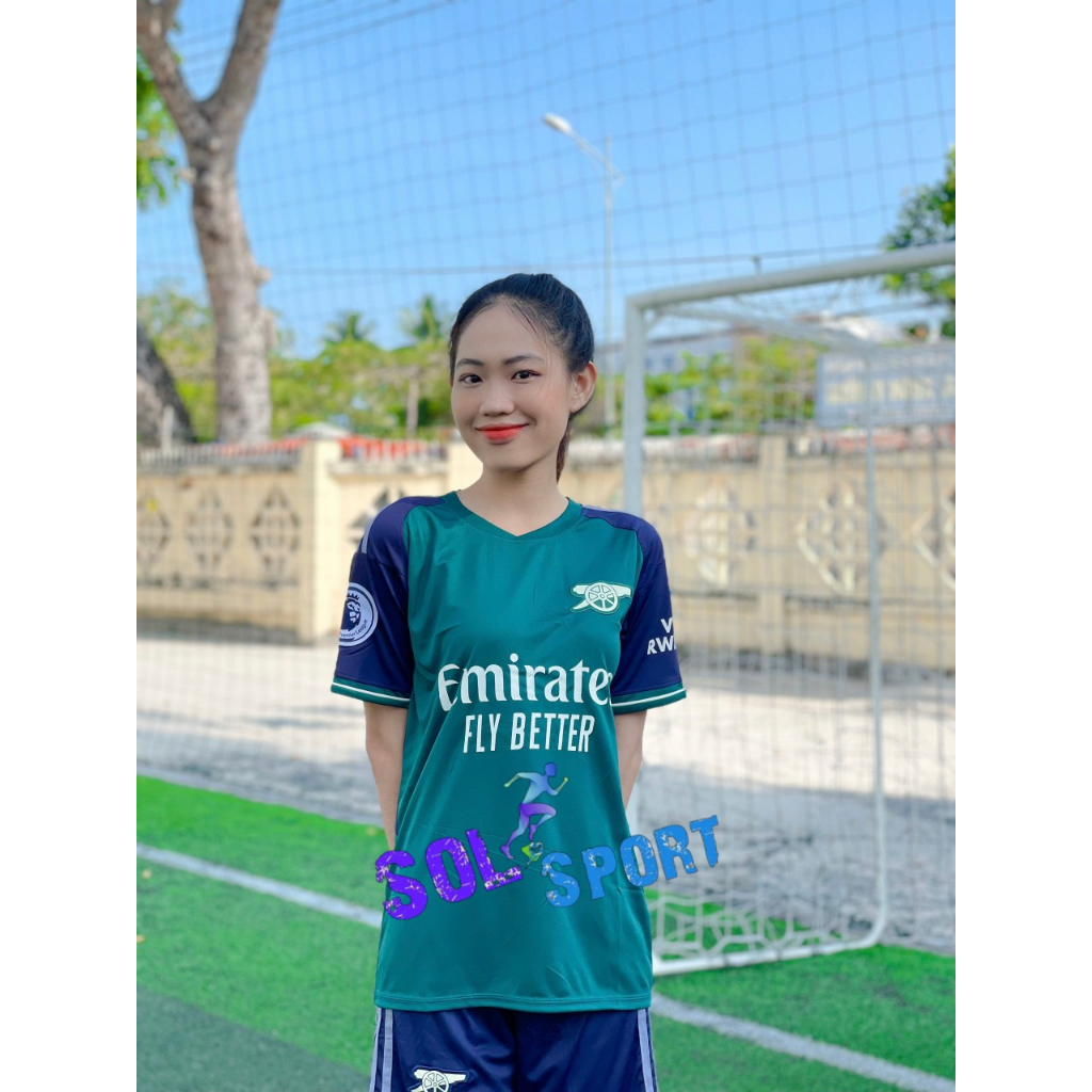 ÁO ĐÁ BÓNG ARSENAL RÊU 2024 - BỘ QUẦN ÁO ĐÁ BÓNG CLB ARSENAL RÊU THUN XỊN 2024