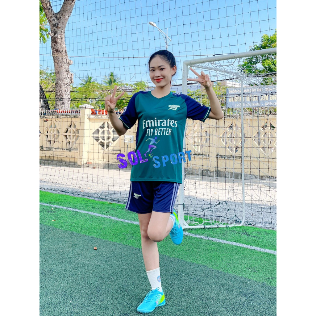 ÁO ĐÁ BÓNG ARSENAL RÊU 2024 - BỘ QUẦN ÁO ĐÁ BÓNG CLB ARSENAL RÊU THUN XỊN 2024