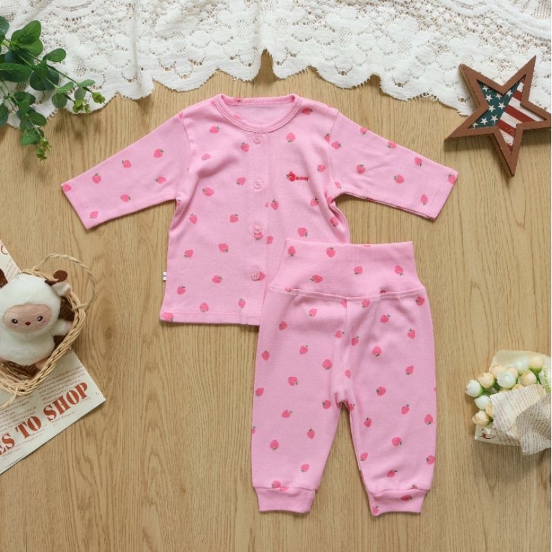 Bộ sơ sinh chính hãng Bunny chát cotton Hàn mềm mịn