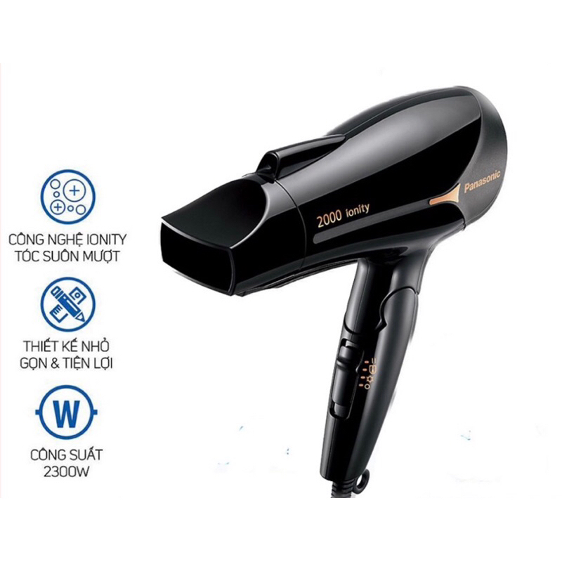Máy Sấy Tóc Ionity Panasonic EH-NE66-K645 [ 2300W ] [ 3 tốc độ sấy - Công nghệ ionity cho tóc suôn m