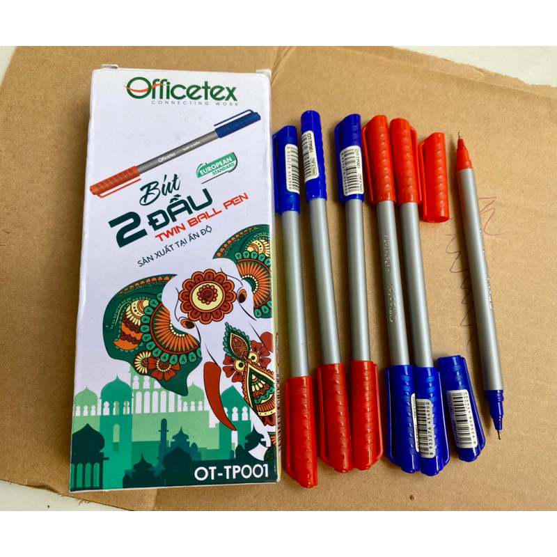 ✍️ Xả Kho_ Hộp 20 Cây Bút Bi 2 Đầu mực, tiện lợi