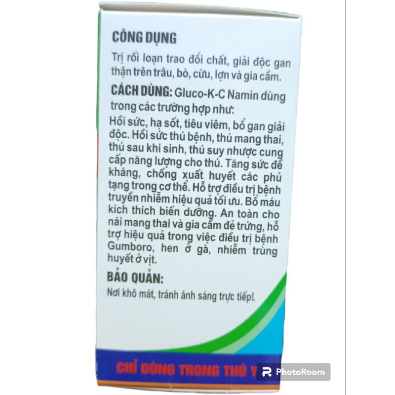 GLUCO-K-C NAMIN 100ml hồi sức, hạ sốt, tiêu viêm