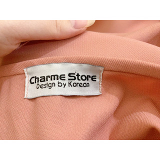 Đầm 2hand hiệu Charme Store hồng cam basic dễ mặc (ĐỌC KĨ MÔ TẢ)