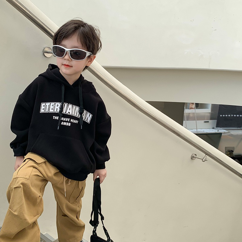 Áo hoodie cho bé trai bé gái size 12-35kg, hàng hãng AMBB cao cấp, áo hoodie nỉ lót lông nhẹ mùa thu đông cho bé