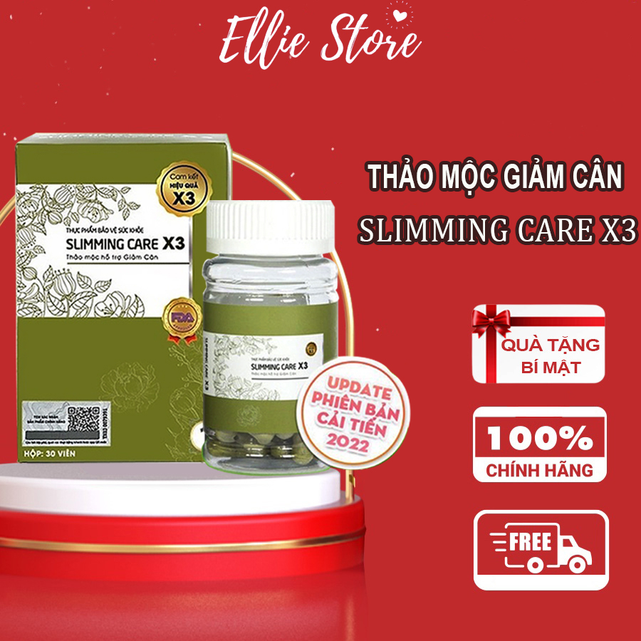 Trà Thảo Mộc Giảm Cân Slimming Care X3 30 Viên Giúp Đào Thải Mỡ Thừa, Giảm Cân Nhanh Chóng