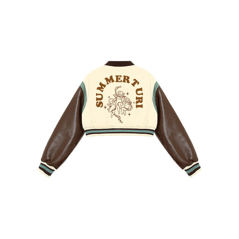 ÁO ĐÔI BOMBER VST DẠ TAY DA CHỮ THÊU HÀNG QUẢNG CHÂU LOẠI 1