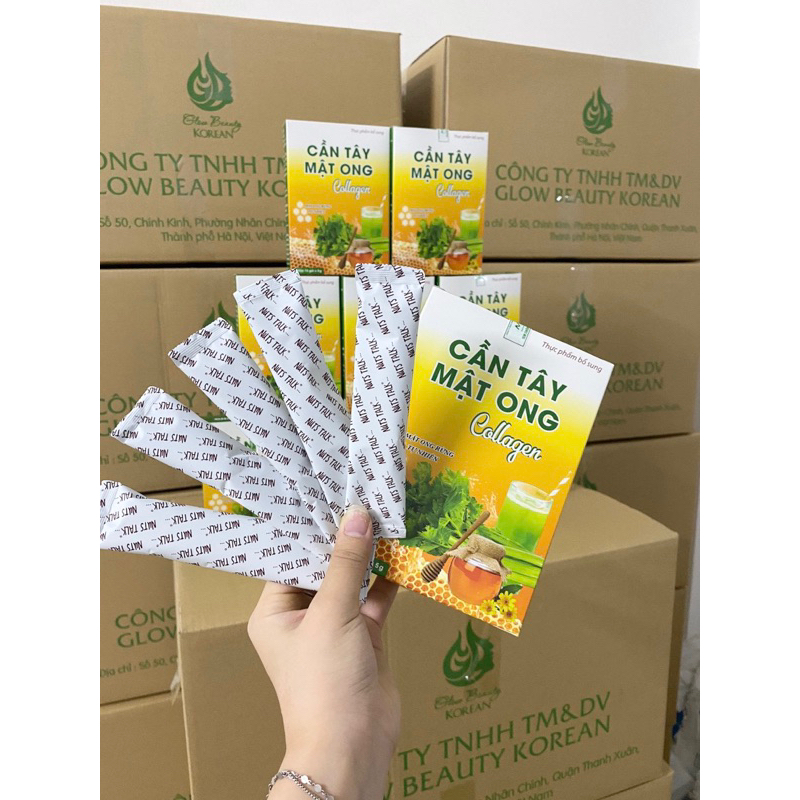 Combo 3 Hộp Bột Cần Tây Mật Ong Collagen 60g  Hỗ Trợ Giảm Mỡ, Thải Độc