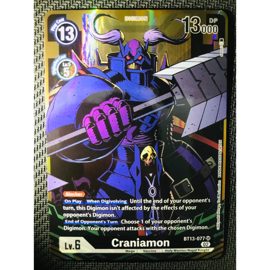 Thẻ bài Digimon BT13-077 - Craniamon  - Digimon - Super Rare