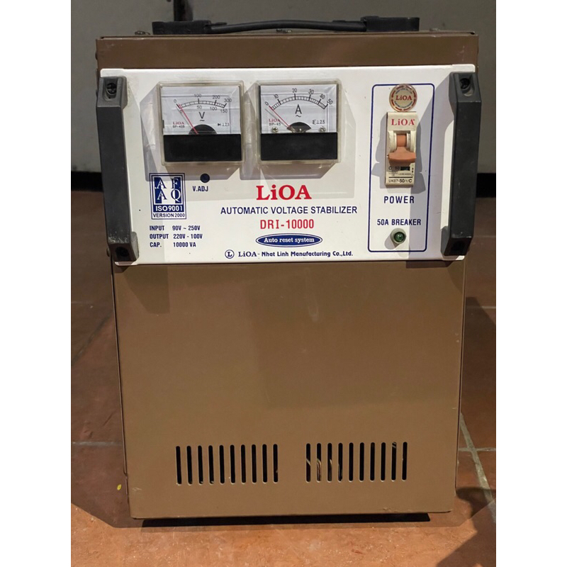 LIOA 10KVA(10-DRI -90-250v)ỔN ÁP LIOA CŨ, LIOA CHÍNH HÃNG 1 PHA,100% DÂY ĐỒNG