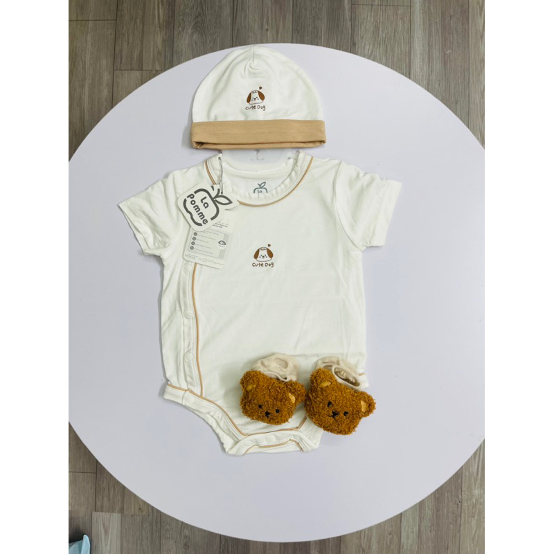 Body chip cộc tay la pomme cho bé sơ sinh 2023