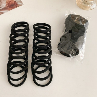Set 10 chiếc dây buộc tóc màu đen đơn giản (loại co giãn tốt)