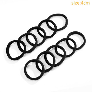 Set 10 chiếc dây buộc tóc màu đen đơn giản (loại co giãn tốt)