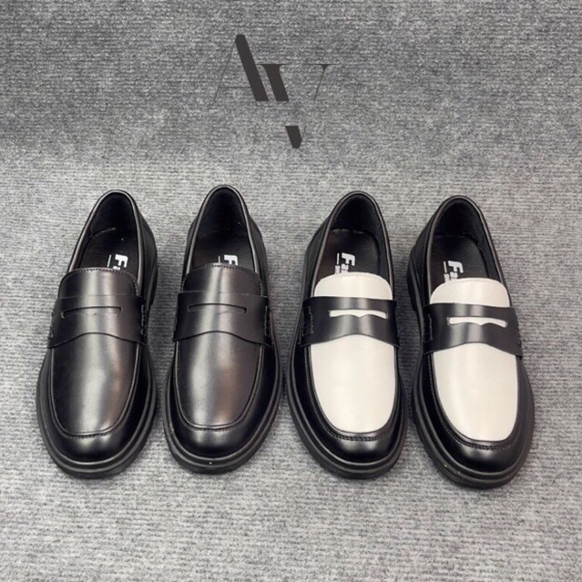 Giầy da nam loafer Black hai màu mẫu giầy hot nhất 2023!