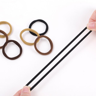Set 10 chiếc dây buộc tóc màu đen đơn giản (loại co giãn tốt)