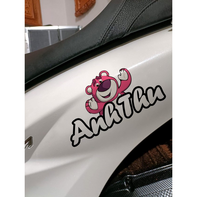 In tên dán xe, In tên dán xe theo yêu cầu, tem xe theo tên, decal xe theo yêu cầu, decal theo tên