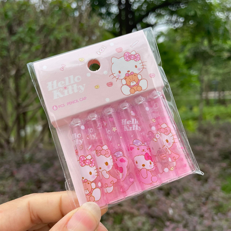 Set 6 cái nắp đậy bút chì mẫu hoạt hình dễ thương cute TooYoo BK00250