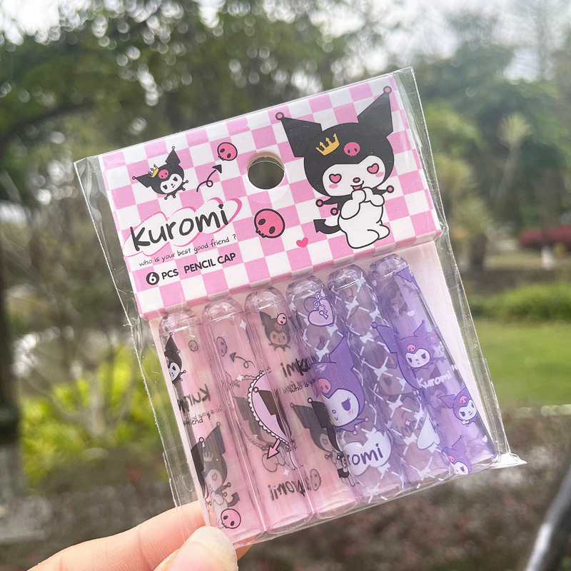 Set 6 cái nắp đậy bút chì mẫu hoạt hình dễ thương cute TooYoo BK00250