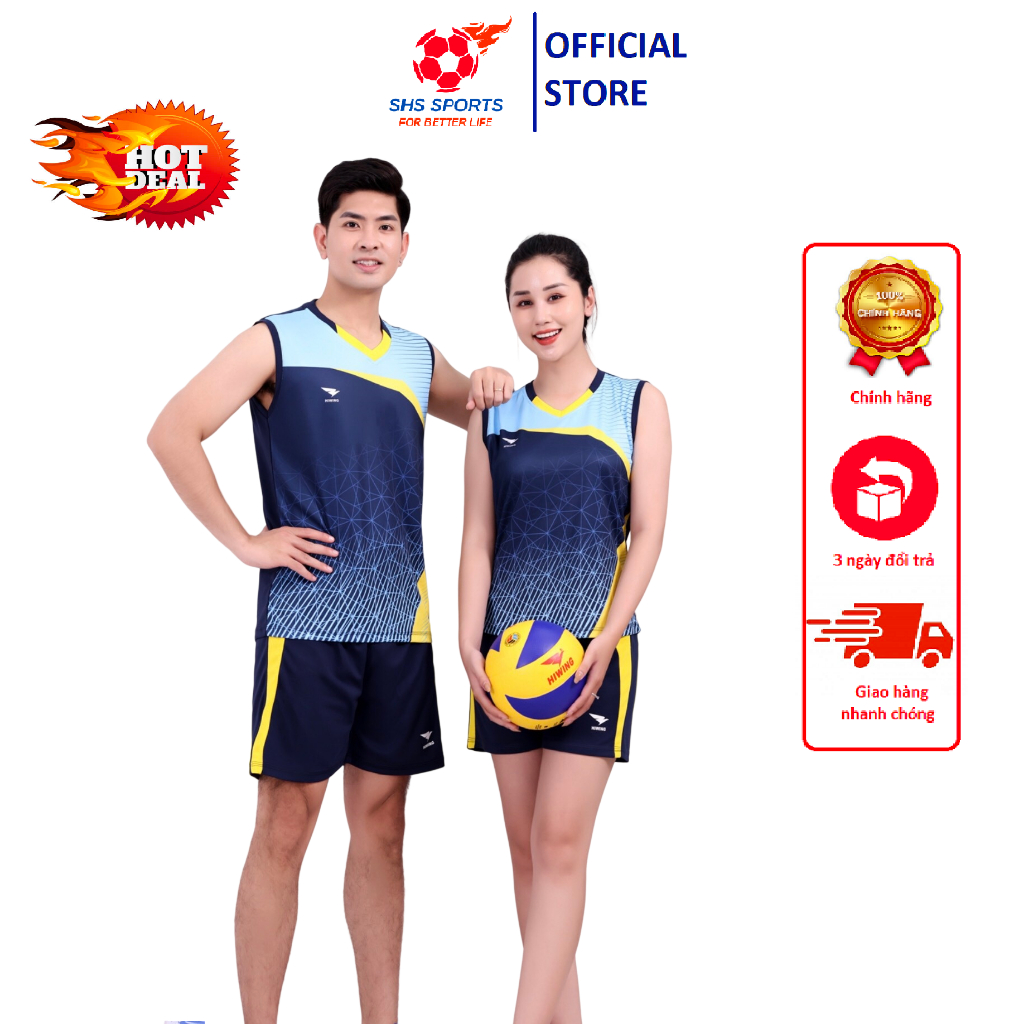 Bộ Quần Áo Bóng Chuyền Nam Nữ HIWING H11 - Áo Ba Lỗ Sát Nách Chất Liệu Thoáng Mát, Thấm Hút Mồ Hôi