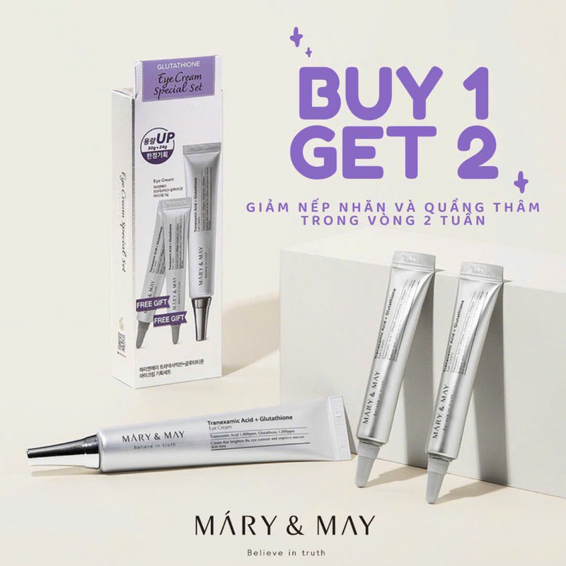Set Kem Dưỡng Mắt Mary&May