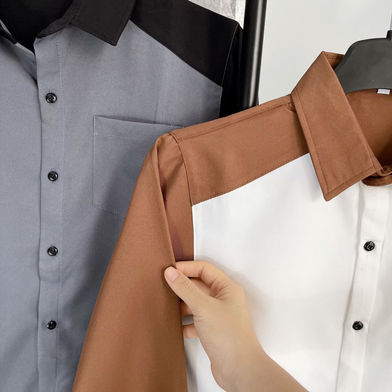 ÁO SƠ MI NAM TAY DÀI IN PHỐI HỌA TIẾT SMTD