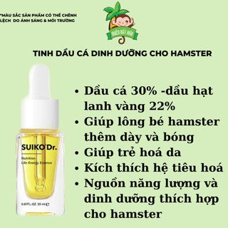 Thức ăn Hamster - Tinh dầu cá dinh dưỡng bổ sung các chất cho bé Hamster