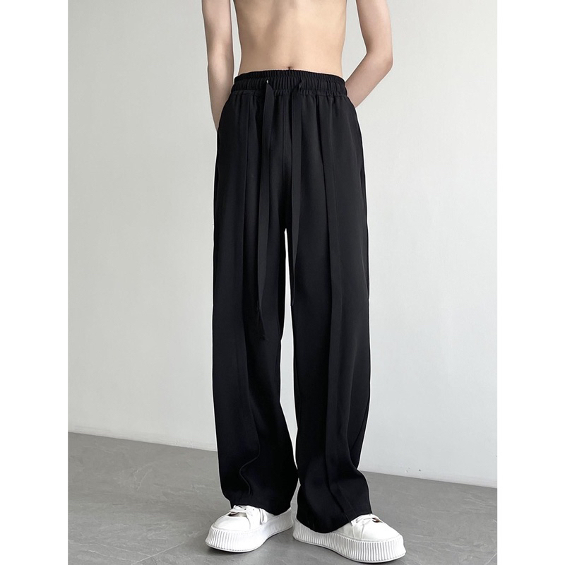 Basic Pants - Quần nam ống suông kèm dây thắt eo
