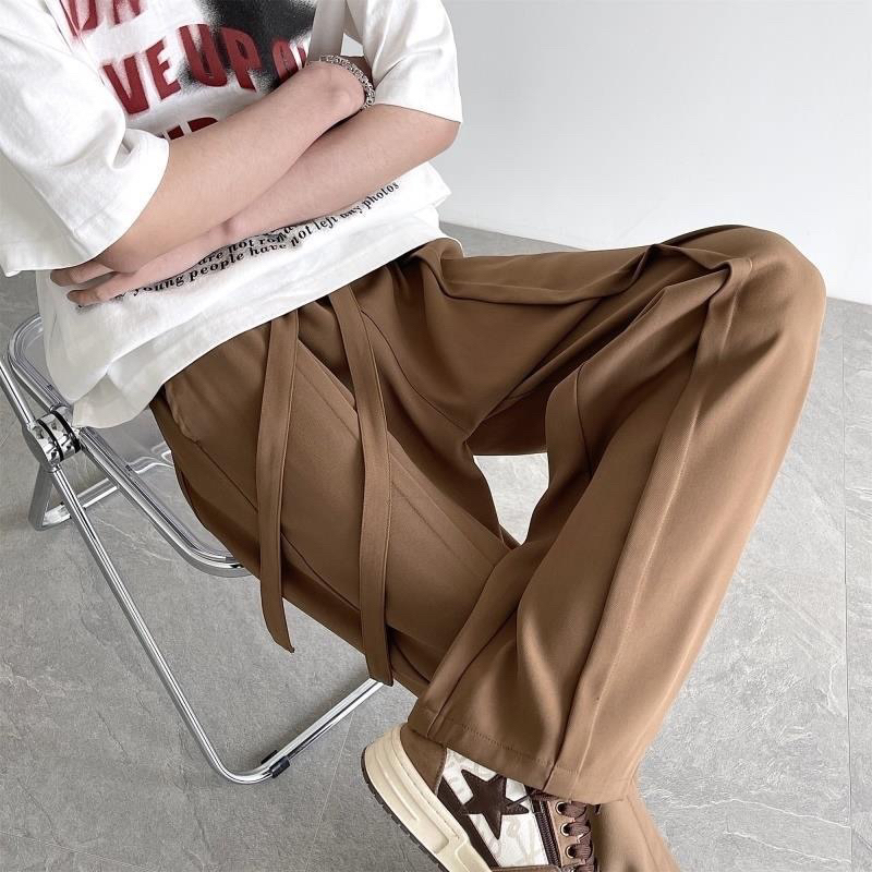 Basic Pants - Quần nam ống suông kèm dây thắt eo